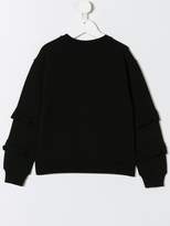 Thumbnail for your product : Moschino Kids lace logo patch sweatshirt
