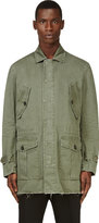 Thumbnail for your product : DSQUARED2 Green Twill Military Cargo Coat