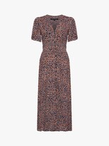 Thumbnail for your product : French Connection Cade Abstract Print Drape Dress, Jaffa Orange/Multi