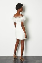 Thumbnail for your product : Karen Millen Feather Bardot Dress