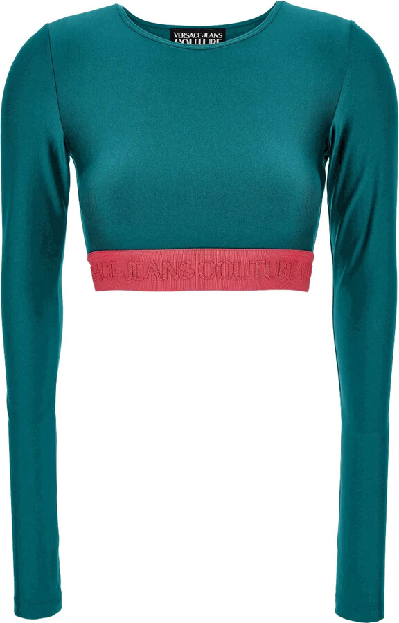 Versace Jeans Couture logo-band longsleeves T-shirt