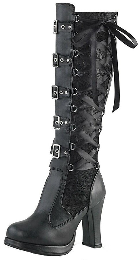 high black combat boots
