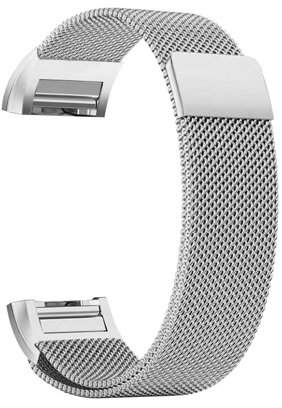 Fitbit iGK Charge 2 Bands Replacement Accessories Milanese Loop Stainless Steel Metal Bracelet Strap with Unique Magnet Lock for Charge 2 (Colorful, Large)