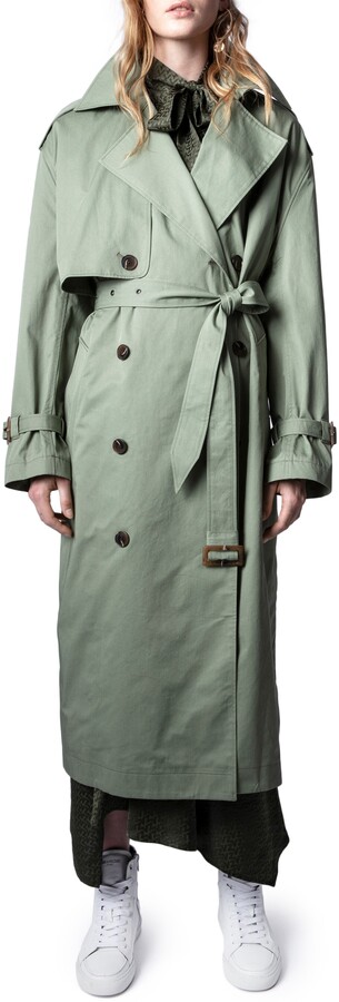 Zadig & Voltaire Kena Oversize Double Breasted Trench Coat - ShopStyle