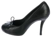 Thumbnail for your product : Chanel CC Leather Bow-Accented Pumps