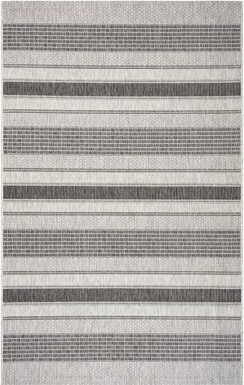 17 Stories Rectangle Machine Woven Polypropylene Area Rug in Gray/Light Brown