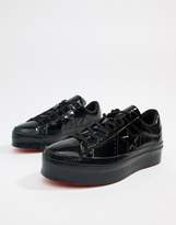 Thumbnail for your product : Converse One Star platform ox black trainers