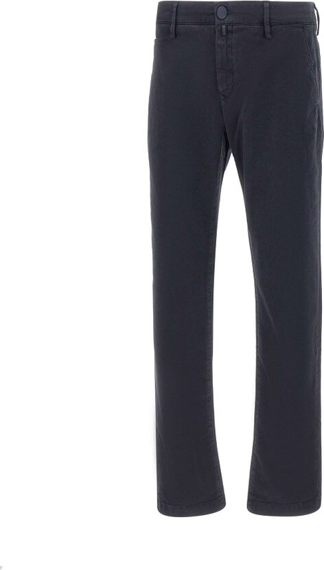 Jacob Cohen Logo Plaque Slim-Fit Trousers