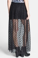 Thumbnail for your product : Nordstrom ASTR Polka Dot Sheer Maxi Skirt Exclusive)