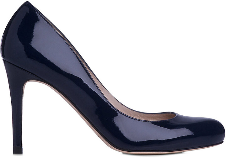 navy patent court shoes