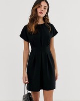 Thumbnail for your product : ASOS DESIGN nipped in waist mini dress in black