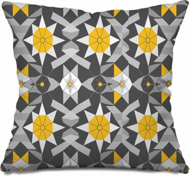 VisionDecor Sharp Abstract Geometric Cotton Blend Reversible Throw Pillow