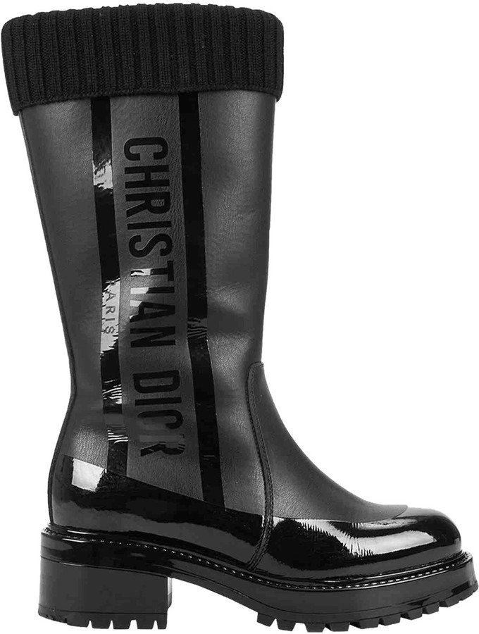 Christian Dior Black Rubber Boots 