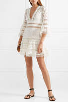 Thumbnail for your product : Zimmermann Lovelorn Broderie Anglaise Cotton Mini Dress - Ivory