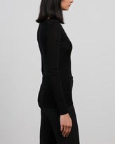 Thumbnail for your product : Morrison - Women's Black Long Sleeve Tops - Morri Merino Wool Round Neck Top at The Iconic