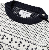 Thumbnail for your product : Thom Browne Fair Isle Cotton Sweater