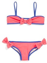 Thumbnail for your product : Milly Minis 'Mini Bow' Two-Piece Swimsuit (Toddler Girls, Little Girls & Big Girls)