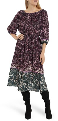 puff sleeve peasant dress