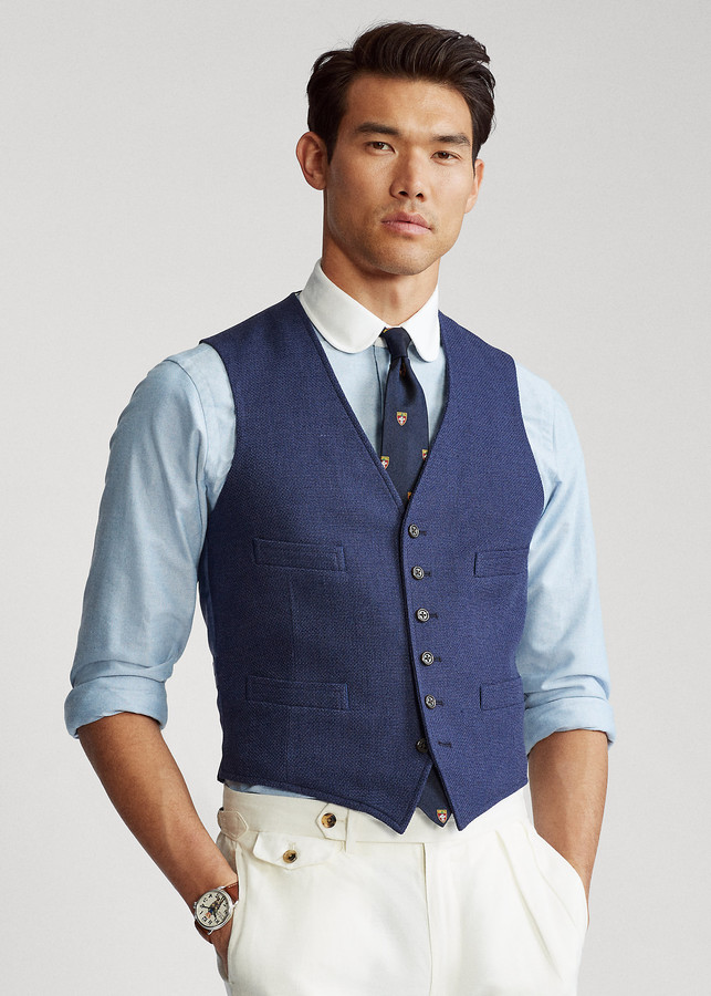 ralph lauren tweed vest