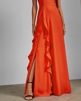 Thumbnail for your product : Ted Baker V Neck Ruffle Detail Maxi Dress