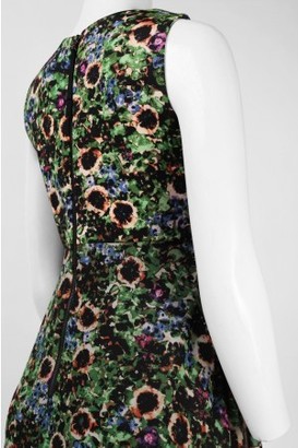 Taylor 5606M Sleeveless Jewel Multi-Color Printed Cocktail Dress