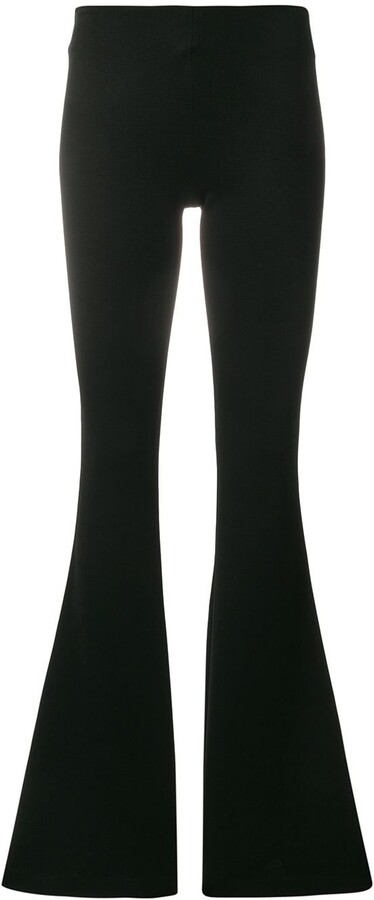 jersey flared trousers