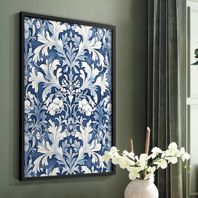 Lark Manor WM MORRIS Series DCXXIV -Premium Framed Print -Ready to Hang - No Nails Required