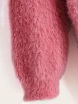 Thumbnail for your product : Shein Solid Mock Neck Fluffy Sweater