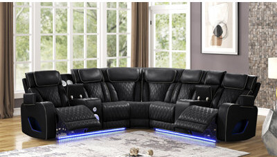 Orren Ellis Nostrand Reclining Sectional