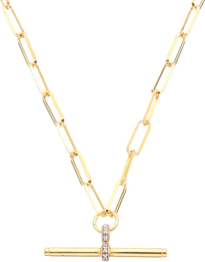 Meshmerise 18K Over Silver 0.06 Ct. Tw. Diamond Necklace