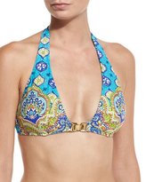 Thumbnail for your product : Trina Turk Corsica Buckle-Front Halter Swim Top