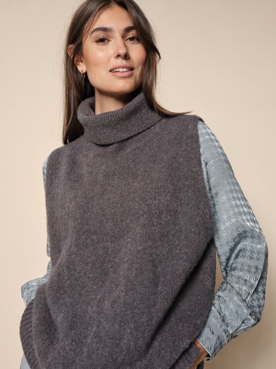 Mos Mosh Zahra Knit Slipover - Dark Grey - ShopStyle Day Dresses