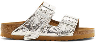 Rick Owens Silver Birkenstock Edition Regular Arizona Sandals