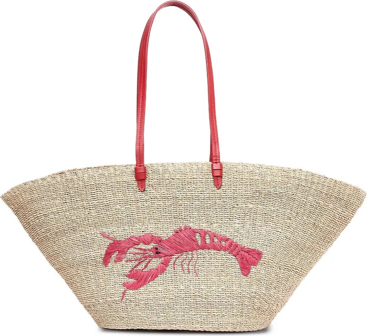Poolside The Cape lobster-appliqué tote bag