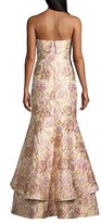 Thumbnail for your product : Aidan Mattox Jacquard Strapless Tiered Gown
