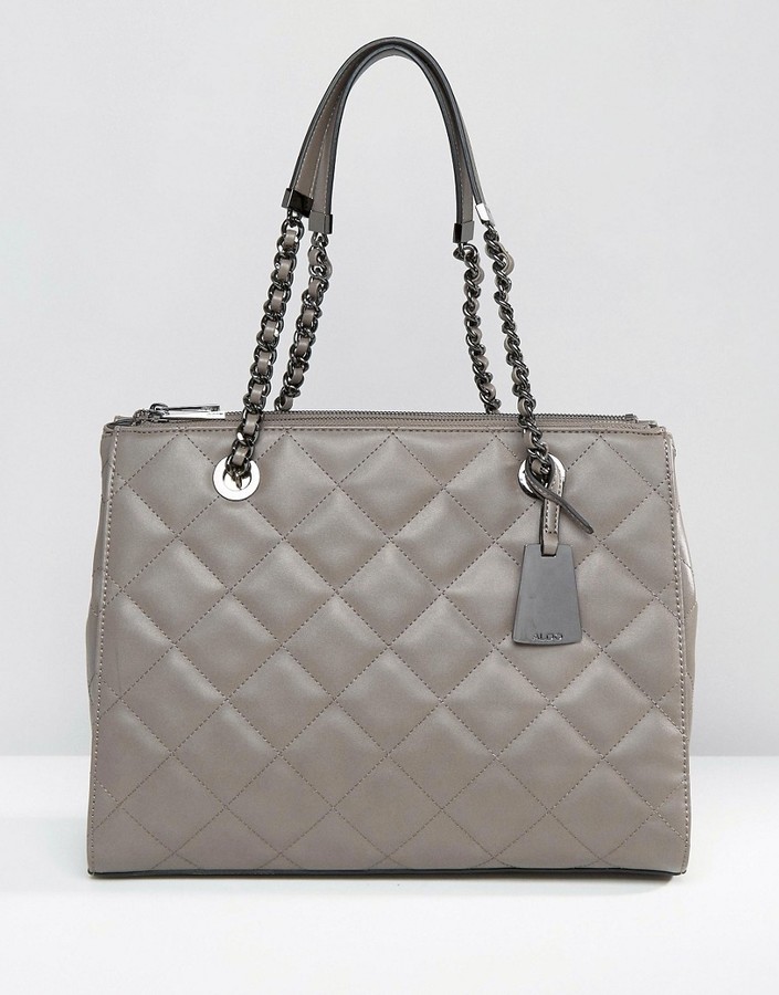 Aldo Quilted Shoulder Bag In Charcoal ShopStyle