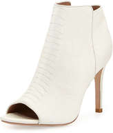 Thumbnail for your product : Joie Gwen Textured Leather Open-Toe Bootie, Porcelain