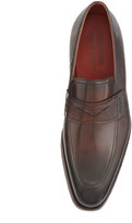 Thumbnail for your product : Bergdorf Goodman Hand-Antiqued Textured Leather Penny Loafer