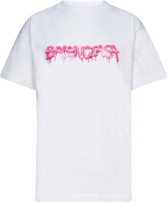 Balenciaga Mens Ripped Logo Print TShirt  eBay