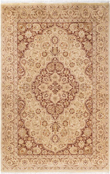 The Twillery Co. One-of-a-Kind Hayner Hand-Knotted 4'2" x 6'4" Wool Area Rug in Ivory