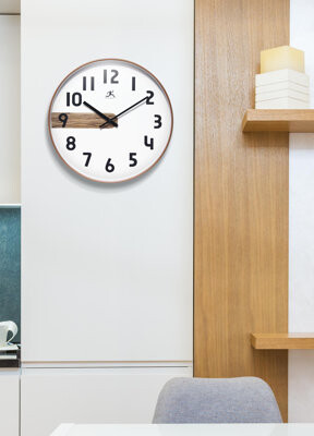 Infinity Instruments Round Plastic Wall Clock 12 Inches