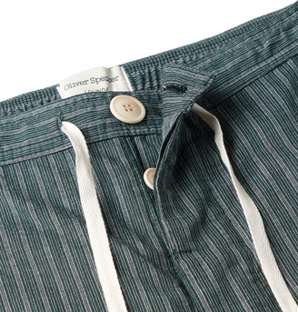 Oliver Spencer Loungewear Townsend Striped Organic Cotton Pyjama Shorts
