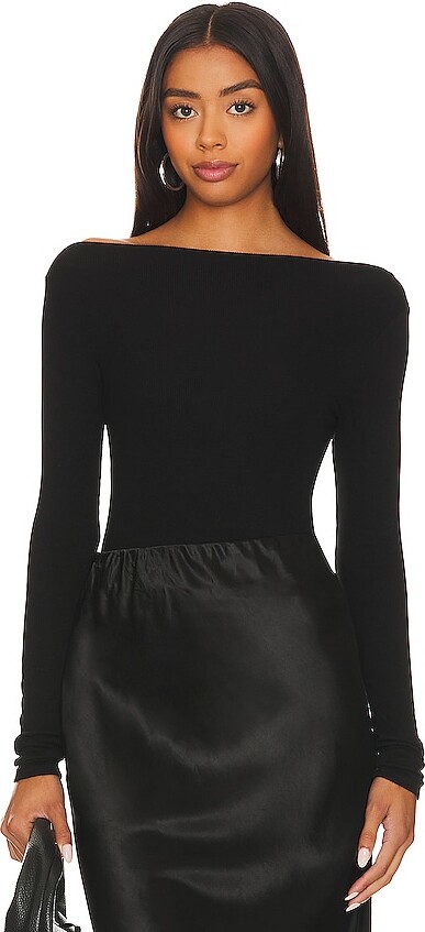 Enza Costa Silk Knit Boat Neck Top