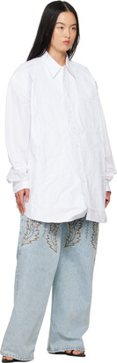 Y/Project Blue Maxi Cowboy Cuff Jeans - ShopStyle