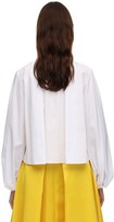 Thumbnail for your product : Sara Battaglia Puffed Sleeves Cotton Poplin Shirt