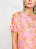 Thumbnail for your product : Pucci Tassel-Print Belted Silk Dress