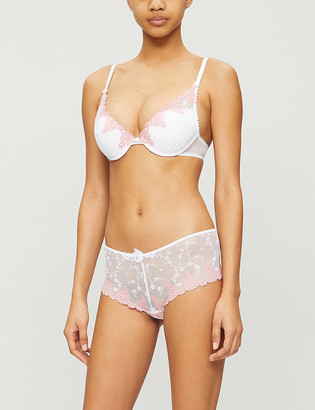 Passionata White Nights floral-embroidered push-up bra