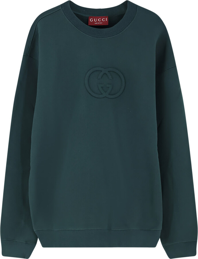 Gucci Cotton Sweatshirt With Gg Incrocio Detail