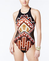 Thumbnail for your product : La Blanca High-Neck Strappy-Back Tummy Control One-Piece Swimsuit