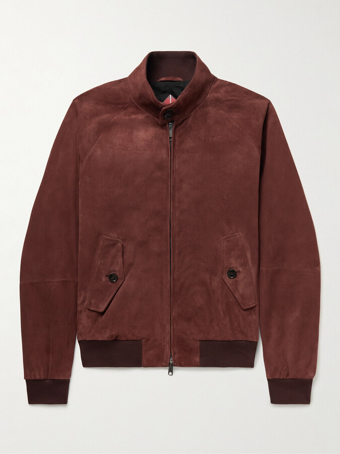 Baracuta G9 Suede Harrington Jacket ShopStyle